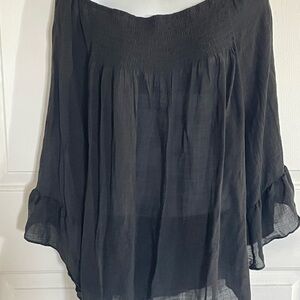 Zac & Rachel Black Ruched Skirt